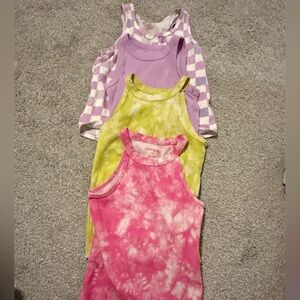 Cat & Jack Pink, Green, and Purple Tank Tops Set